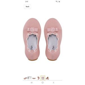 Girls Size 12 Dream Pairs Pink Ballet Flats Comfortable  Slip-On Knit Shoes